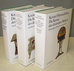 Kreisel, H. & Himmelheber, G.: - Die Kunst des deutschen Mbels. 3 Vols. complete: Volume I: Von den Anfngen bis zum Hochbarock, Volume II: Sptbarock und Rokoko. Volume III: Klassizismus, Historismus, Jugendstil