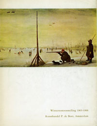 Catalogus Kunsthandel P. de Boer (1965/1966): - Wintertentoonstelling 1965-1966.