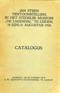 STEEN -  Catalogus Stedelijk Museum de Lakenhal: - Jan Steen tentoonstelling.